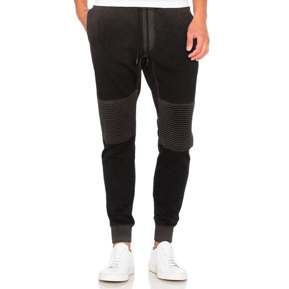 Cotton Citizen Mens Elasticized Drawstring Rib‎ The Biker Jogger Gray Medium - Picture 1 of 10